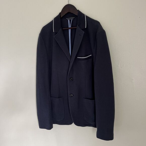 Gant Pique Weekender Fit Mens Summer Blazer Sportcoat Jacket, Dark Navy- Sz 50 - Picture 2 of 9
